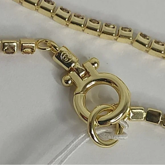 Gorjana Bracelet Lexi 18K Gold Plated Crystal Blush Pink NEW - Picture 9 of 10